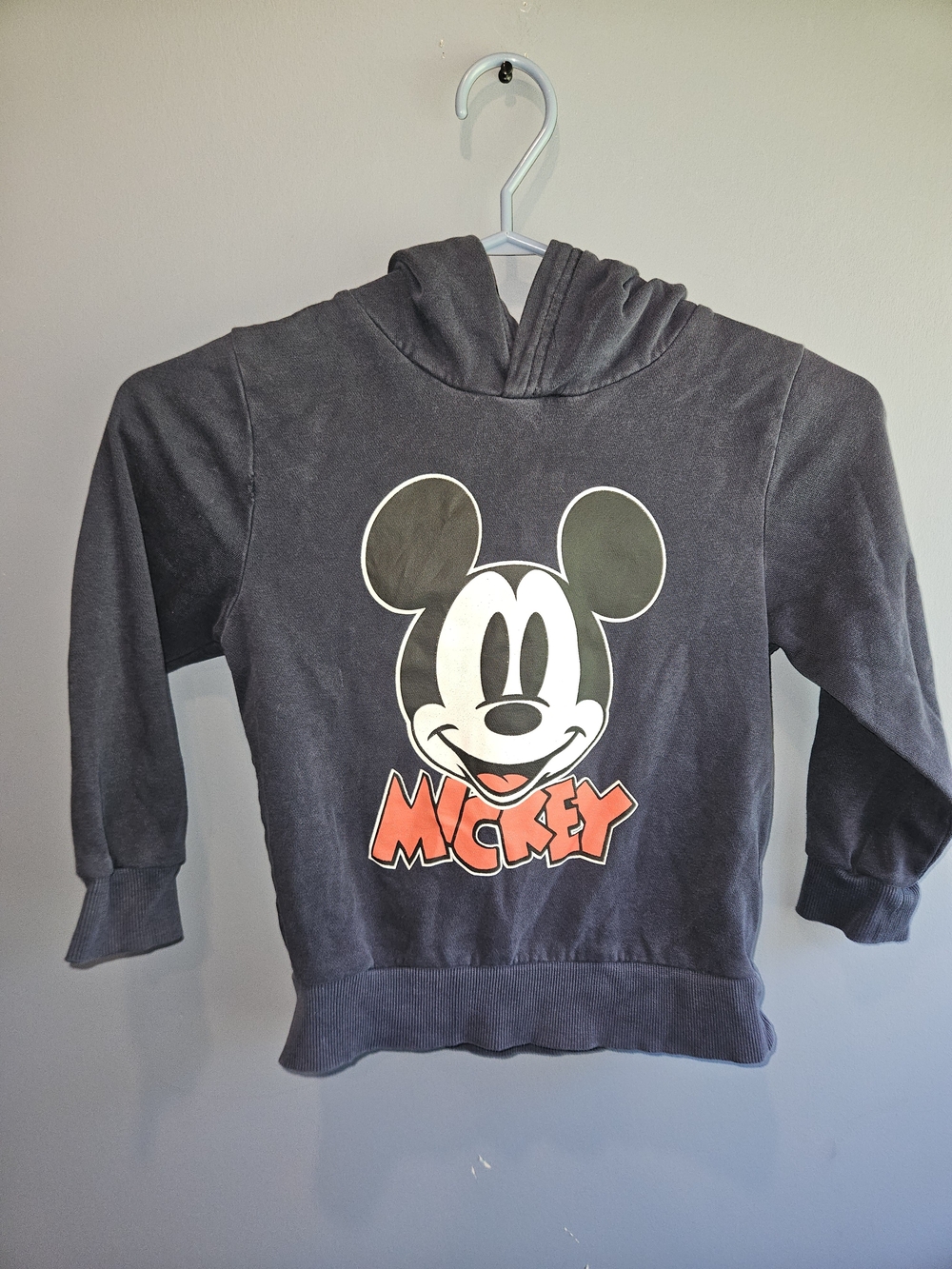 H&M Kids Navy Blue Mickey Mouse Hoodie with Red Logo